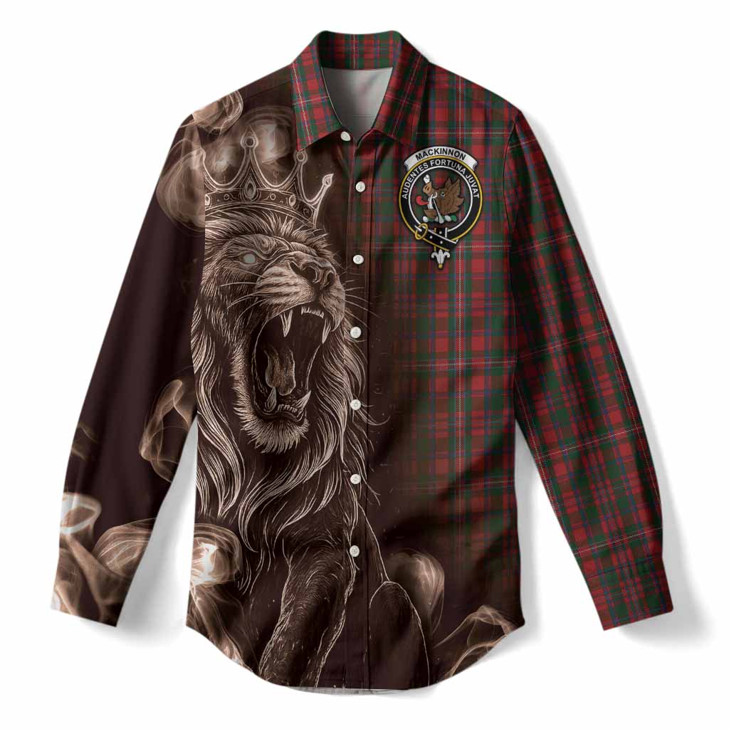 MacKinnon (McKinnon) Tartan Women Casual Shirt Roaring Lion Heritage