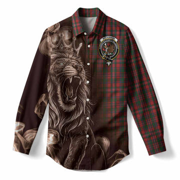 MacKinnon (McKinnon) Tartan Women Casual Shirt Roaring Lion Heritage
