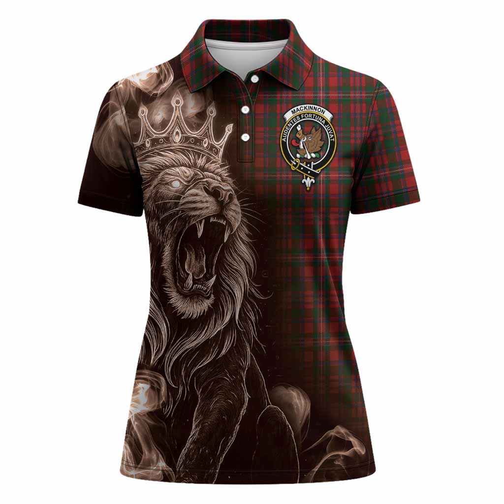 MacKinnon (McKinnon) Tartan Women Polo Shirt Roaring Lion Heritage