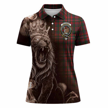 MacKinnon (McKinnon) Tartan Women Polo Shirt Roaring Lion Heritage