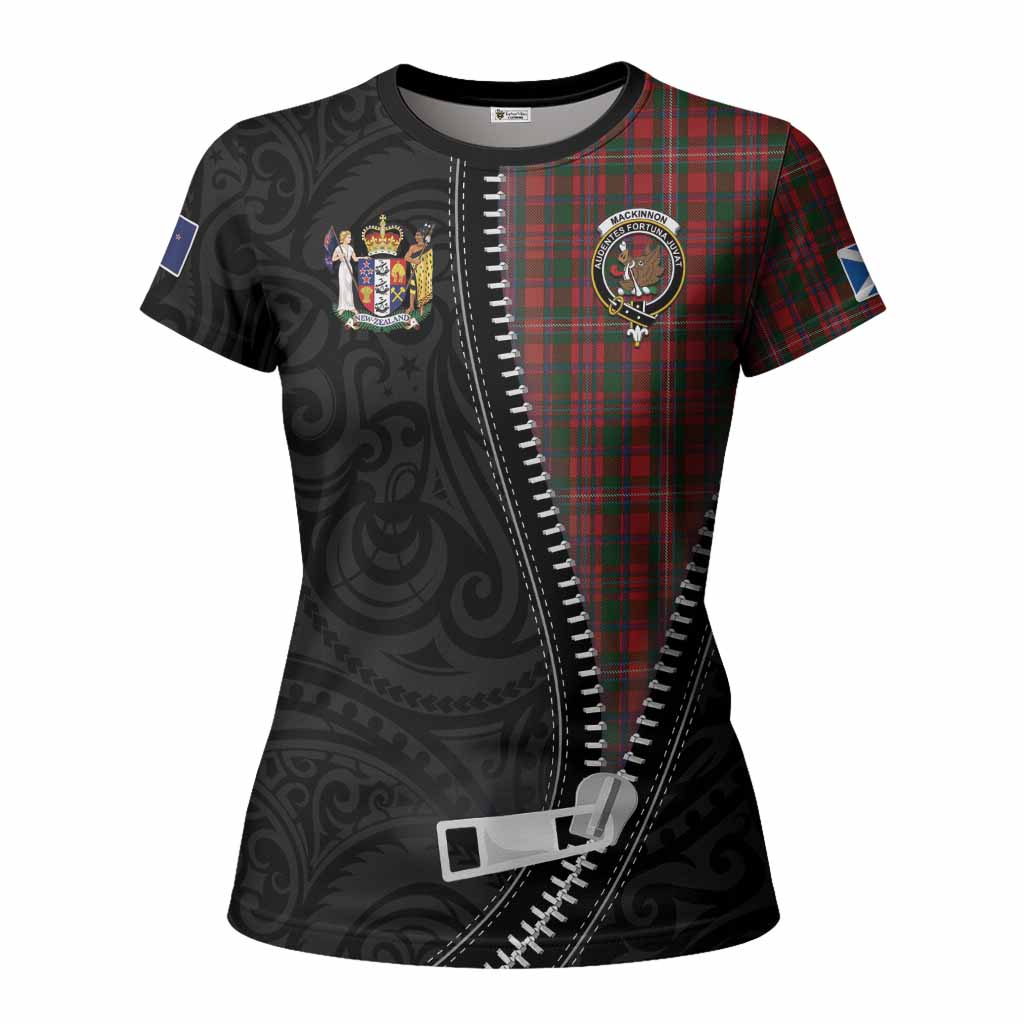 MacKinnon (McKinnon) Tartan Women T shirt New Zealand Pattern Unique Zipper Stylized