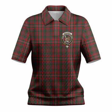 MacKinnon (McKinnon) Tartan Women’s Polo Sweater Top with Family Crest