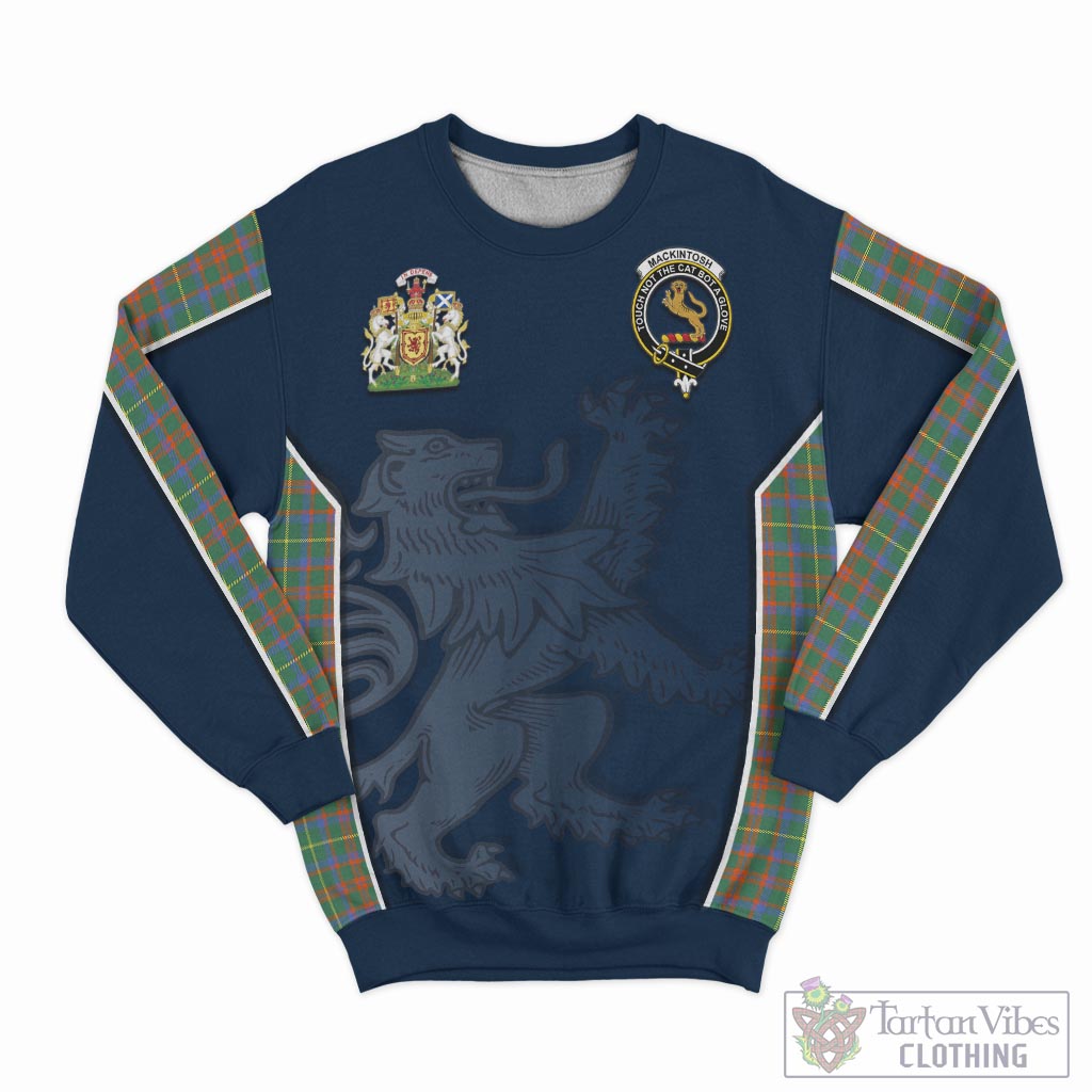 Tartan Vibes Clothing MacKintosh Hunting Ancient Tartan Sweater with Family Crest and Lion Rampant Vibes Sport Style