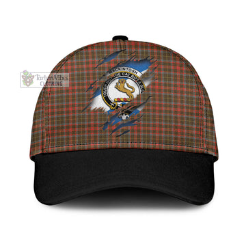 MacKintosh Hunting Weathered Tartan Classic Cap with Family Crest In Me Style