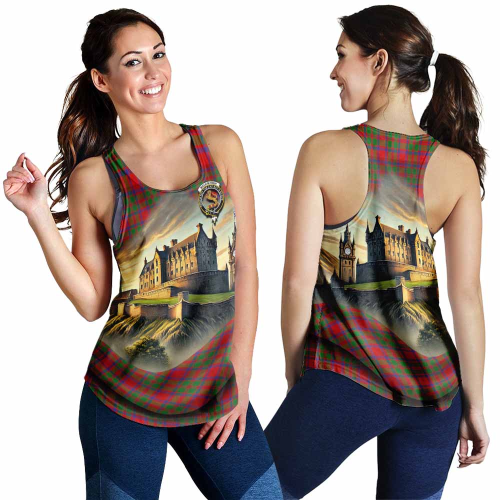 Tartan Vibes Clothing MacKintosh (McKintosh) Tartan Family Crest Women's Racerback Tanks with Scottish Ancient Castle Style