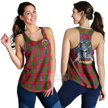 Tartan Vibes Clothing MacKintosh (McKintosh) Tartan Women's Racerback Tanks with Family Crest Celtic Skull Style
