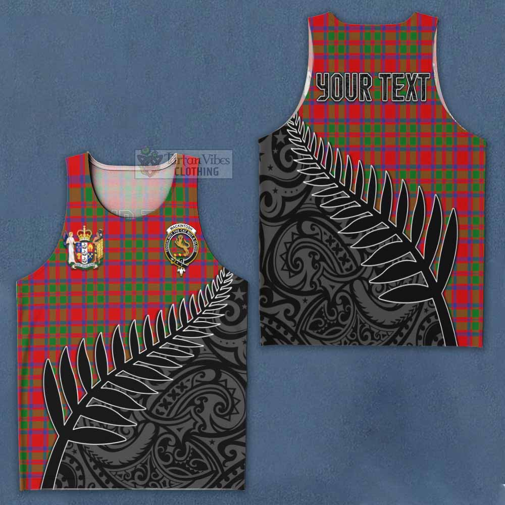 Tartan Vibes Clothing MacKintosh (McKintosh) Crest Tartan Men's Tank Top with New Zealand Silver Fern Half Style