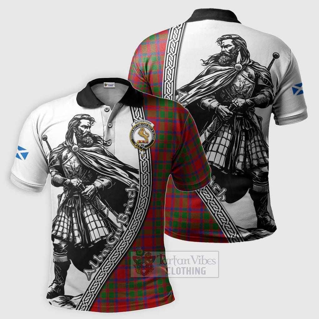 Tartan Vibes Clothing MacKintosh (McKintosh) Tartan Clan Crest Polo Shirt with Highlander Warrior Celtic Style