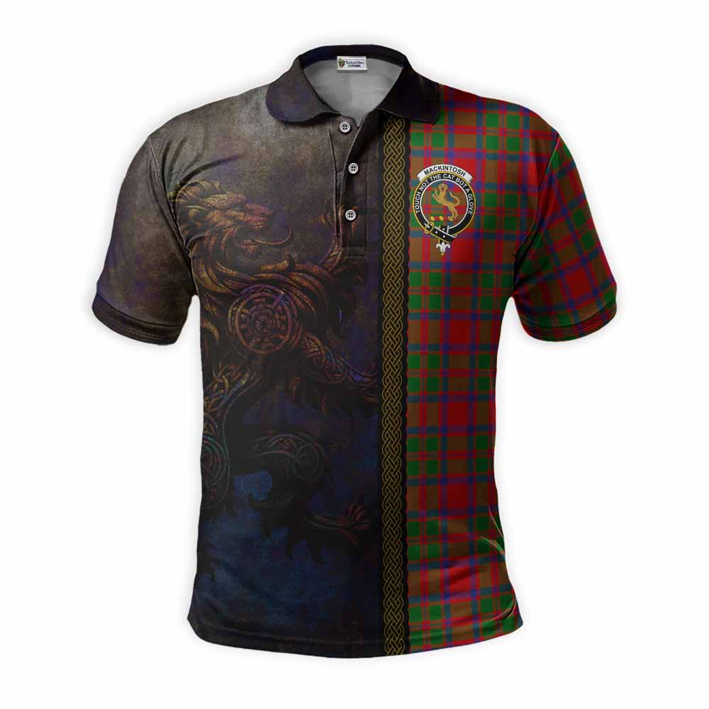 Tartan Vibes Clothing MacKintosh (McKintosh) Tartan Family Crest Polo Shirt Alba Gu Brath Be Brave Lion Ancient Style