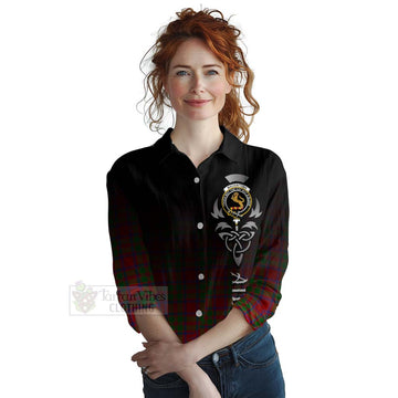 Tartan Vibes Clothing MacKintosh (McKintosh) Tartan Women's Casual Shirt Featuring Alba Gu Brath Family Crest Celtic Inspired