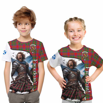 Tartan Vibes Clothing MacKintosh (McKintosh) Crest Tartan Kid T-Shirt Inspired by the Freedom of Scottish Warrior