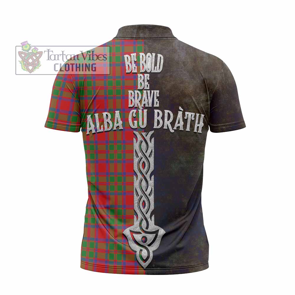 Tartan Vibes Clothing MacKintosh (McKintosh) Tartan Family Crest Zipper Polo Shirt Alba Gu Brath Be Brave Lion Ancient Style