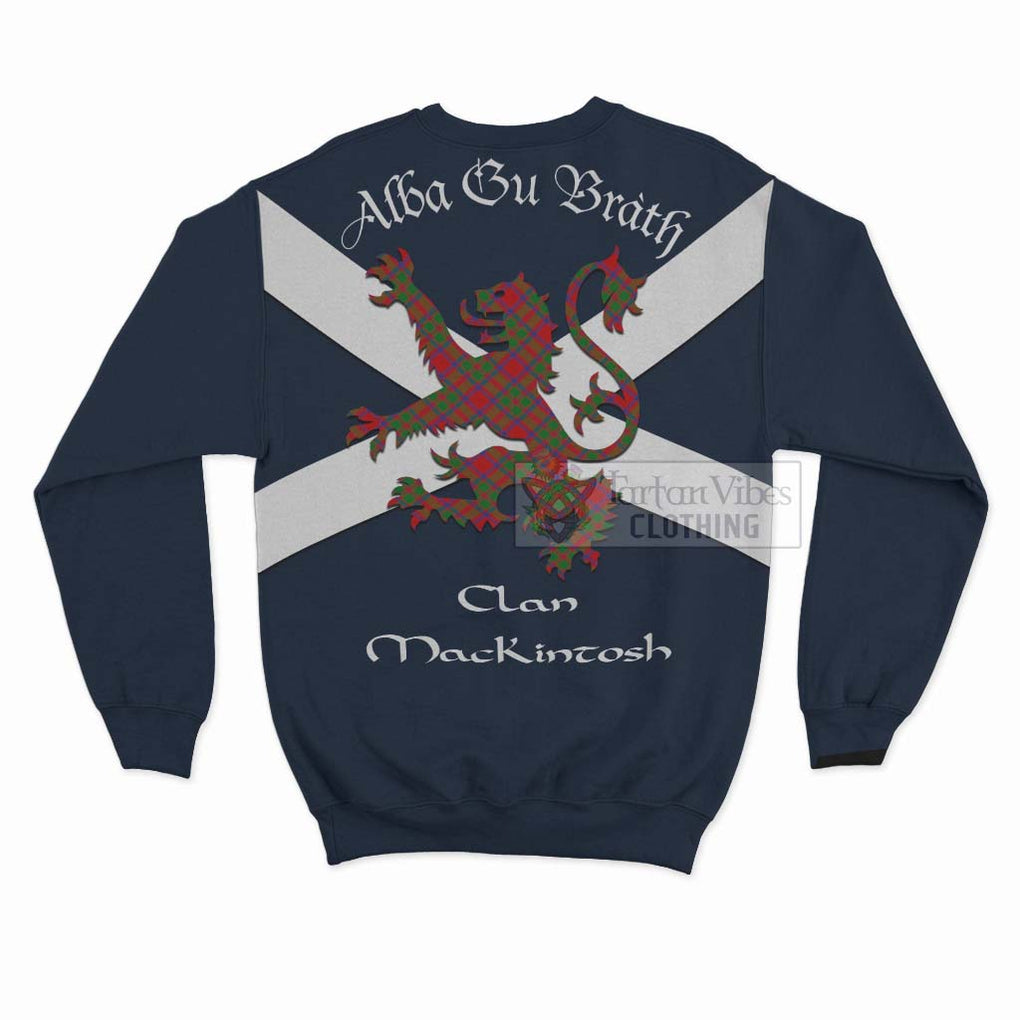 Tartan Vibes Clothing MacKintosh (McKintosh) Tartan Lion Rampant Sweatshirt – Proudly Display Your Heritage with Alba Gu Brath and Clan Name