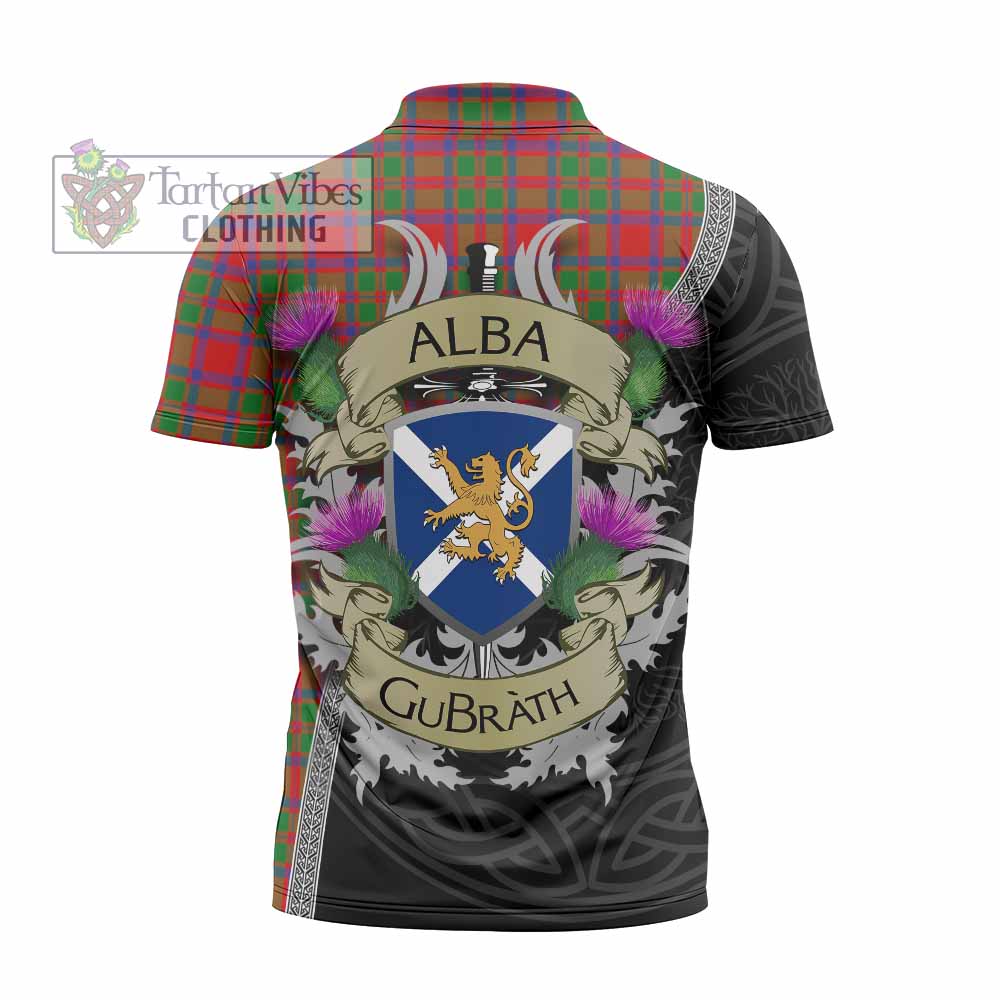 Tartan Vibes Clothing MacKintosh (McKintosh) Tartan Family Crest Zipper Polo Shirt Lion Rampant Royal Thistle Shield Celtic Inspired