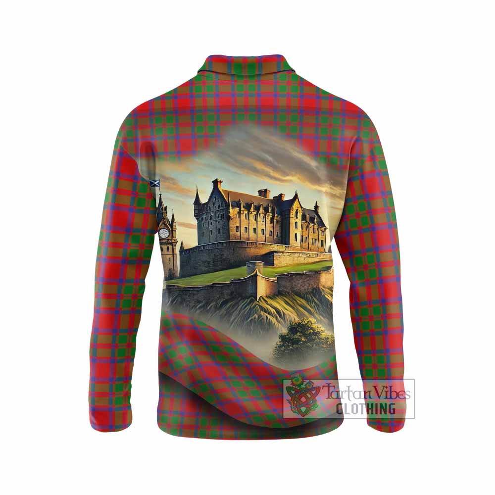 Tartan Vibes Clothing MacKintosh (McKintosh) Tartan Family Crest Long Sleeve Polo Shirt with Scottish Ancient Castle Style