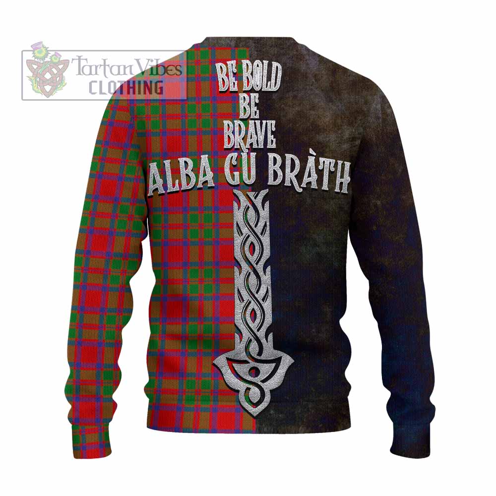 Tartan Vibes Clothing MacKintosh (McKintosh) Tartan Family Crest Knitted Sweater Alba Gu Brath Be Brave Lion Ancient Style