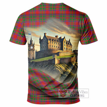 Tartan Vibes Clothing MacKintosh (McKintosh) Tartan Family Crest T-Shirt with Scottish Ancient Castle Stype
