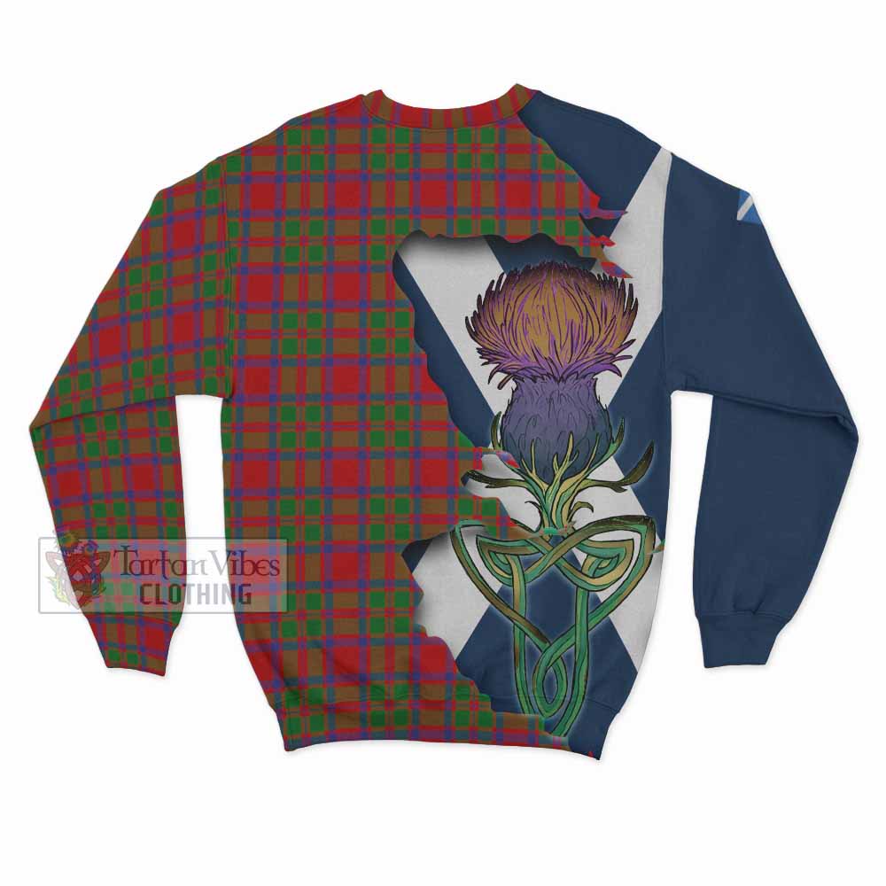 Tartan Vibes Clothing MacKintosh (McKintosh) Tartan Family Crest Sweatshirt Scottish Thistle Celtic Inspired