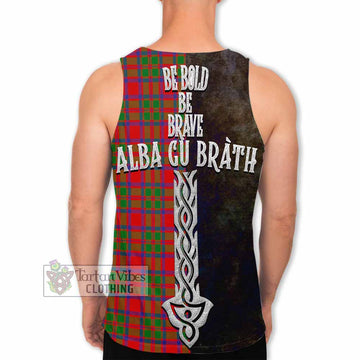 Tartan Vibes Clothing MacKintosh (McKintosh) Tartan Family Crest Men's Tank Top Alba Gu Brath Be Brave Lion Ancient Style