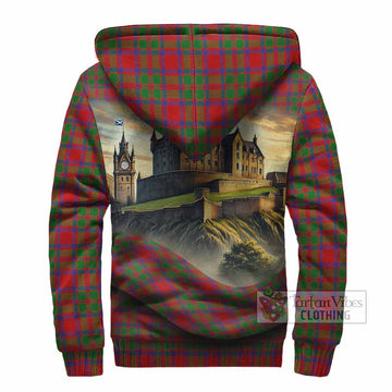 Tartan Vibes Clothing MacKintosh (McKintosh) Tartan Family Crest Sherpa Hoodie with Scottish Ancient Castle Style