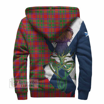 Tartan Vibes Clothing MacKintosh (McKintosh) Tartan Family Crest Sherpa Hoodie Scottish Thistle Celtic Inspired