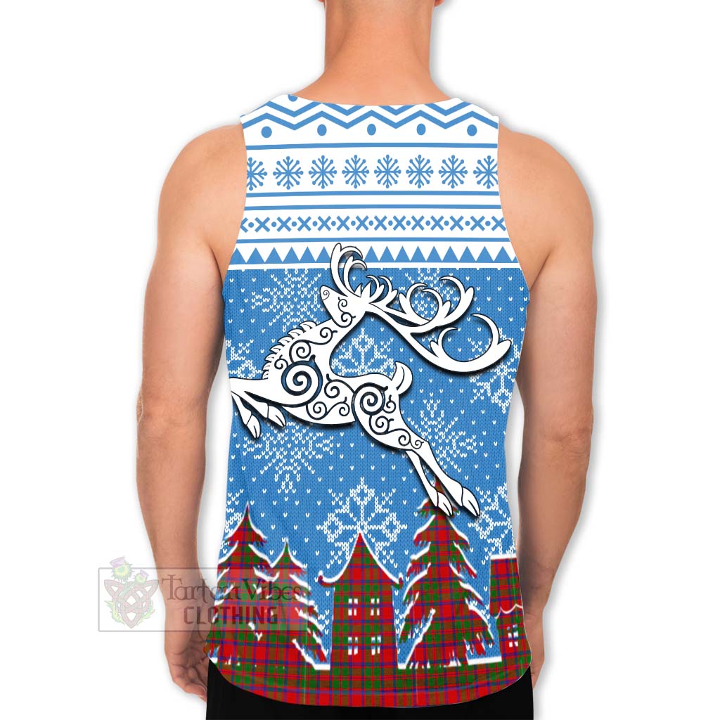 Tartan Vibes Clothing MacKintosh (McKintosh) Clan Christmas Men's Tank Top Celtic Reindeer Style
