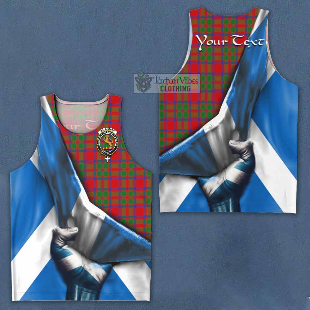 Tartan Vibes Clothing MacKintosh (McKintosh) Tartan Men's Tank Top with Family Crest Scotland Patriotic Style