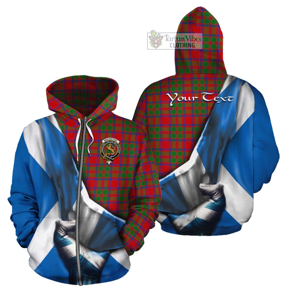 Tartan Vibes Clothing MacKintosh (McKintosh) Tartan Cotton Hoodie with Family Crest Scotland Patriotic Style