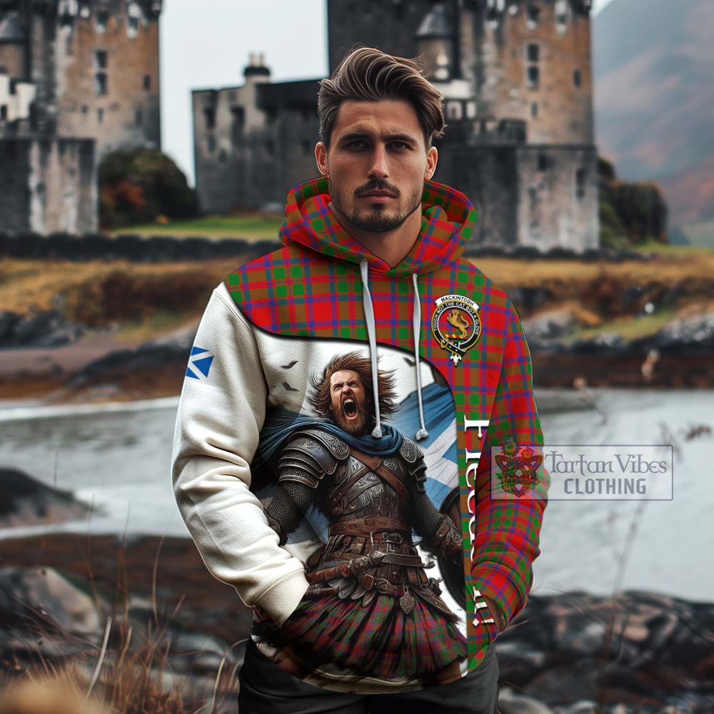 Tartan Vibes Clothing MacKintosh (McKintosh) Crest Tartan Cotton Hoodie Inspired by the Freedom of Scottish Warrior
