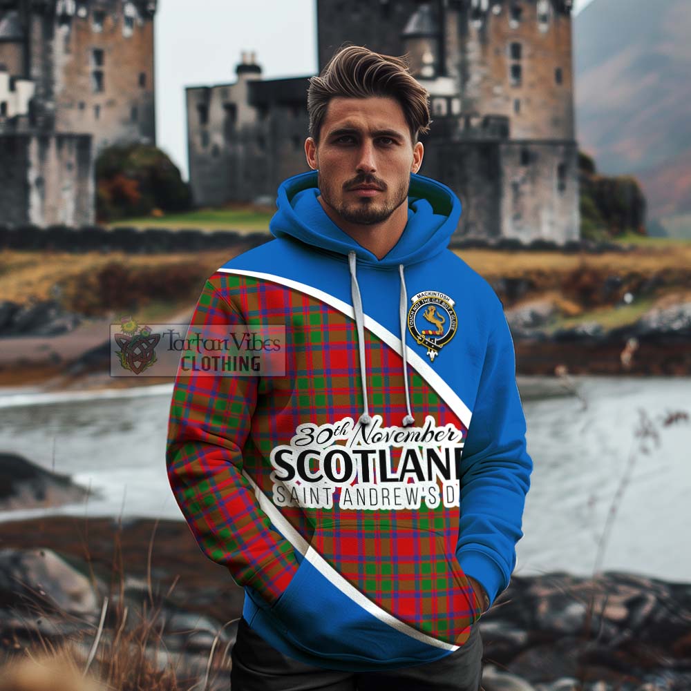 Tartan Vibes Clothing MacKintosh (McKintosh) Family Crest Tartan Cotton Hoodie Celebrate Saint Andrew's Day in Style