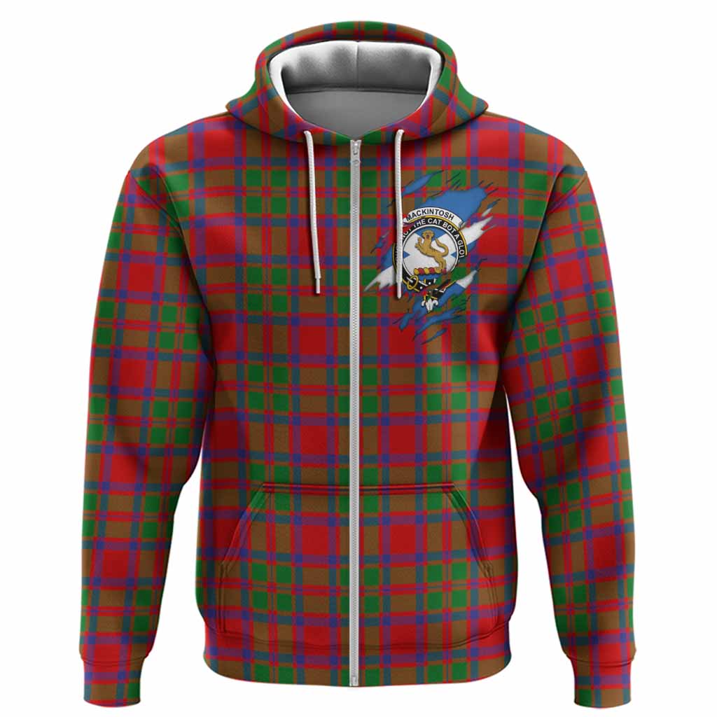 MacKintosh (McKintosh) Clan Crest In Me Tartan Hoodie Scotland Flag Style