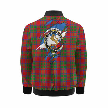 MacKintosh (McKintosh) Clan Crest In Me Tartan Kid Bomber Jacket Scotland Flag Style