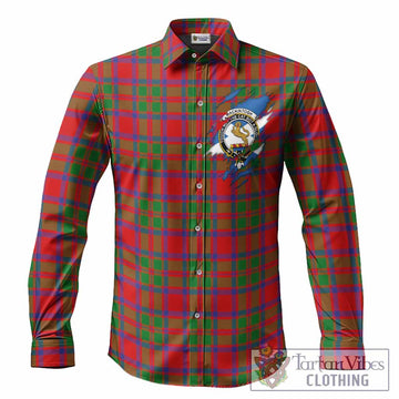 MacKintosh (McKintosh) Clan Crest In Me Tartan Long Sleeve Button Shirts Scotland Flag Style