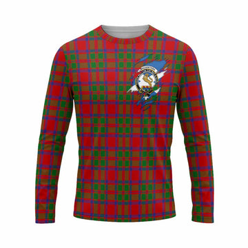 MacKintosh (McKintosh) Clan Crest In Me Tartan Long Sleeve T-Shirt Scotland Flag Style