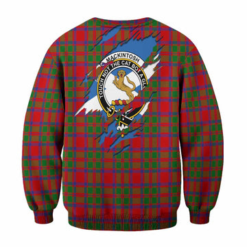 MacKintosh (McKintosh) Clan Crest In Me Tartan Sweatshirt Scotland Flag Style