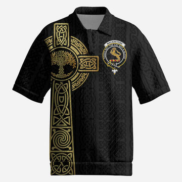 MacKintosh (McKintosh) Clan Crest Men’s Polo Sweater Top with Celtic Tree of Life Inspired