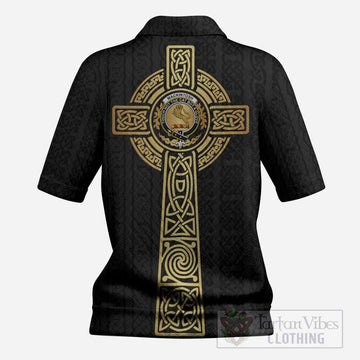 MacKintosh (McKintosh) Clan Crest Women’s Polo Sweater Top with Celtic Tree of Life Inspired