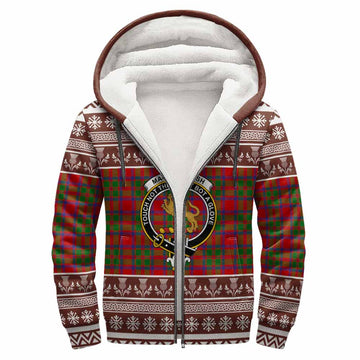 MacKintosh (McKintosh) Clan Tartan Christmas Fleece Hoodie with Family Crest