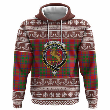 MacKintosh (McKintosh) Clan Tartan Christmas Hoodie with Family Crest