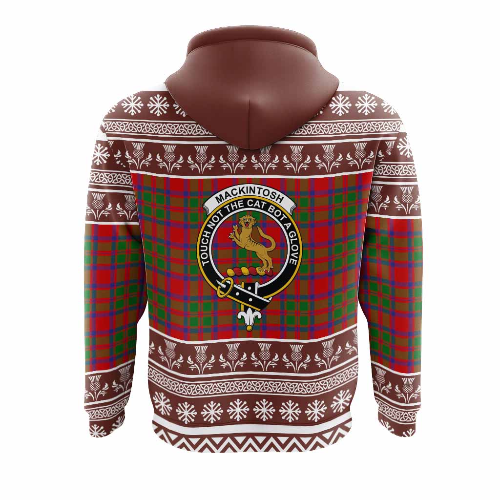 MacKintosh (McKintosh) Clan Tartan Christmas Hoodie with Family Crest - Tartan Vibes Clothing