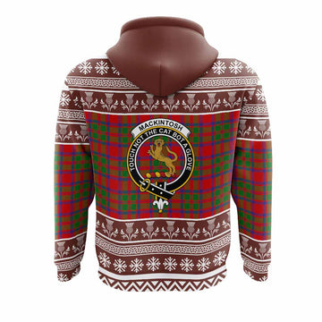MacKintosh (McKintosh) Clan Tartan Christmas Hoodie with Family Crest