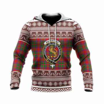 MacKintosh (McKintosh) Clan Tartan Christmas Knitted Hoodie with Family Crest