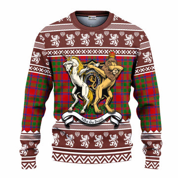 MacKintosh (McKintosh) Clan Tartan Crest Christmas Ugly Sweater Coat of Arms Funny Style