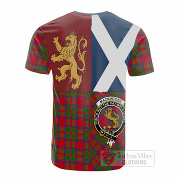 MacKintosh (McKintosh) Crest Tartan Cotton T-shirt with Lion Rampant Saltire Style