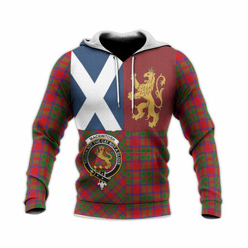 MacKintosh (McKintosh) Crest Tartan Knitted Hoodie with Lion Rampant Saltire Style