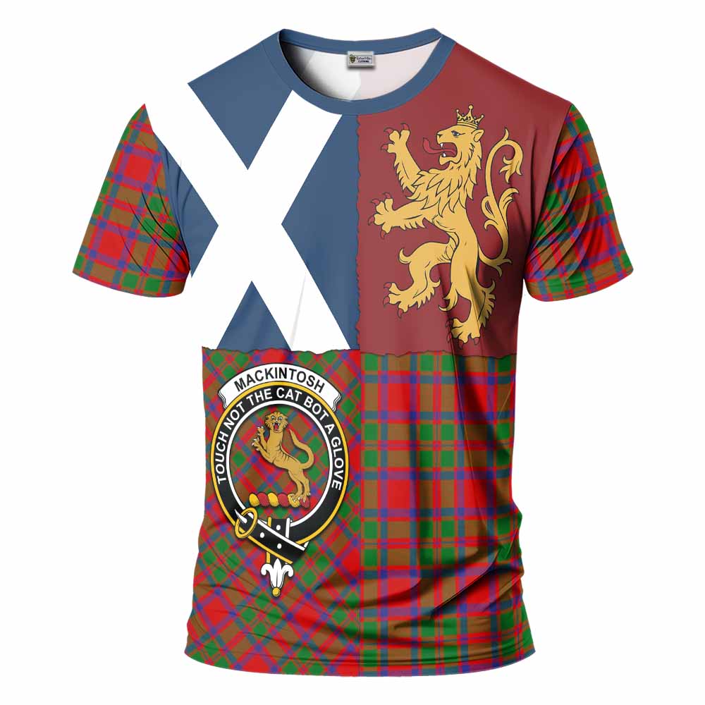 MacKintosh (McKintosh) Crest Tartan T-Shirt with Lion Rampant Saltire Style