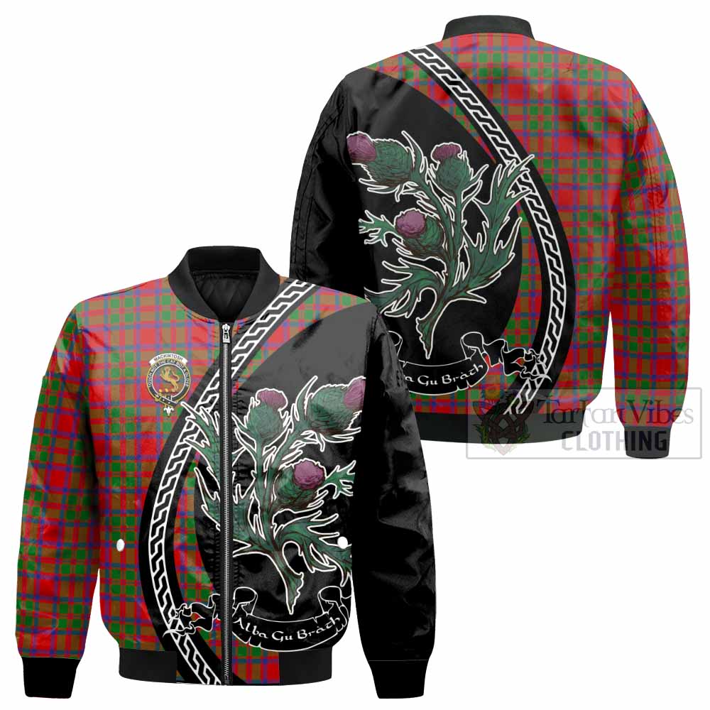 MacKintosh (McKintosh) Family Crest Tartan Bomber Jacket Alba Thistle Inspired - Tartan Vibes Clothing