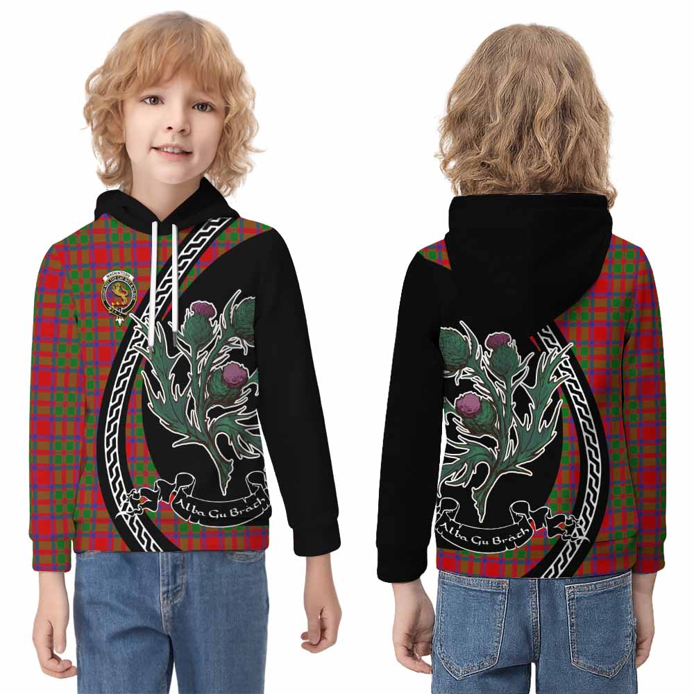 MacKintosh (McKintosh) Family Crest Tartan Kid Hoodie Alba Thistle Inspired - Tartan Vibes Clothing