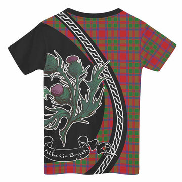 MacKintosh (McKintosh) Family Crest Tartan Kid T-shirt Alba Thistle Inspired - Tartan Vibes Clothing