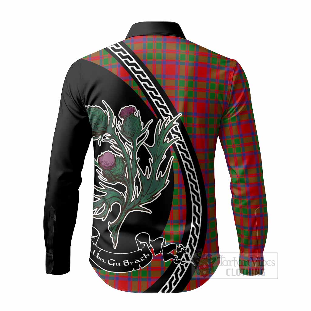 MacKintosh (McKintosh) Family Crest Tartan Long Sleeve Button Shirts Alba Thistle Inspired - Tartan Vibes Clothing